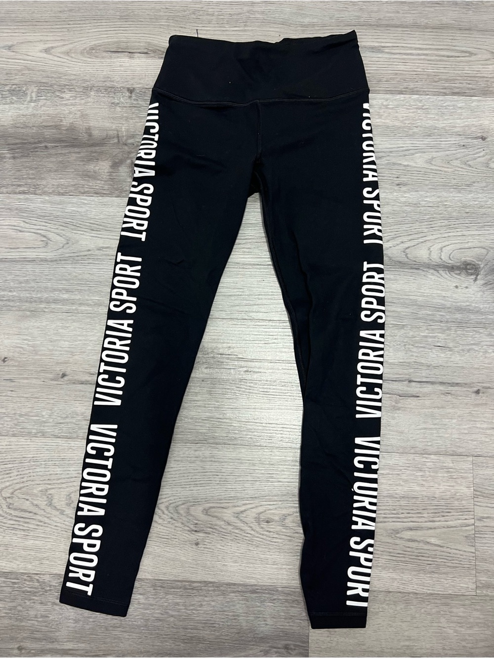 VS PINK Ultimate XS Black White Logo Mesh Leggings